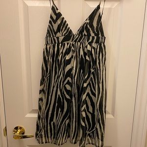 H&m zebra print chiffon mini dress